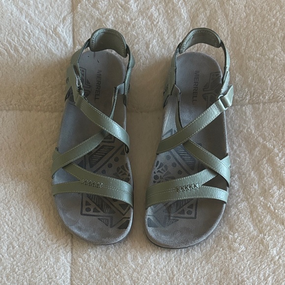Green and Grey Merrell Sandals - Picture 1 of 6